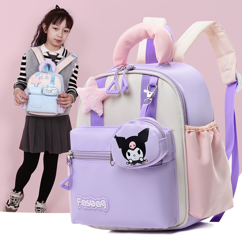 New cartoon kindergarten schoolbag for going out, Kulomi backpack for girls, cute Melody children's backpack for cross-border travel full figure
