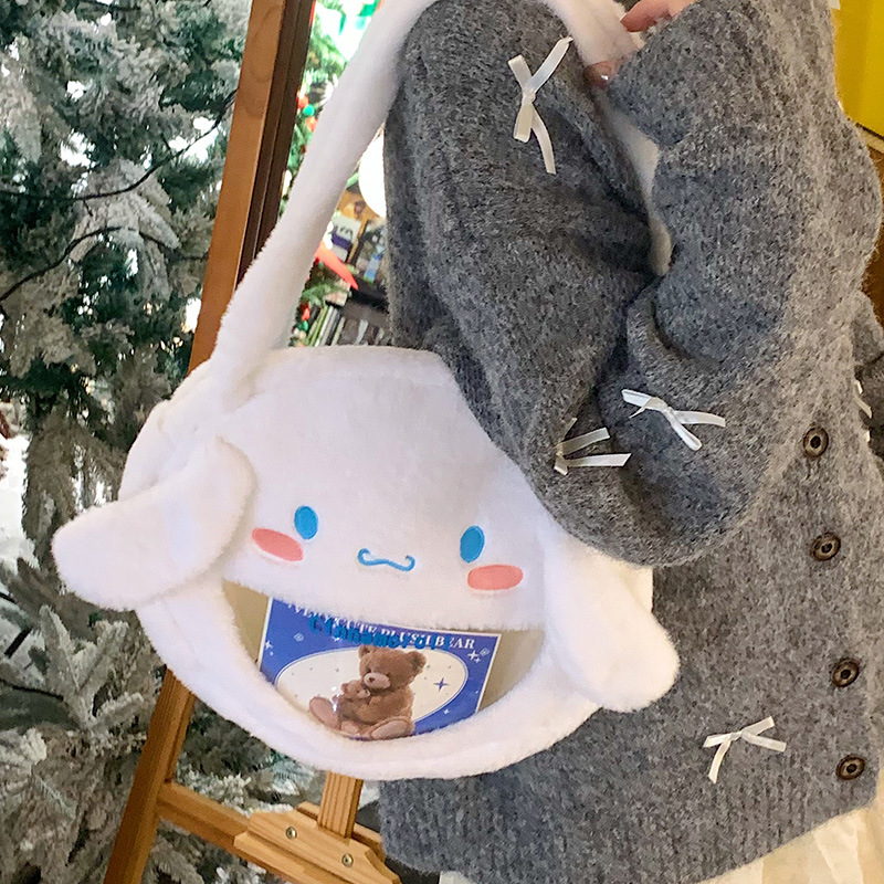 New cute large-capacity pain bag, hand-held underarm backpack, cute and girlish cartoon single-shoulder crossbody coin purse bag Application Scenario