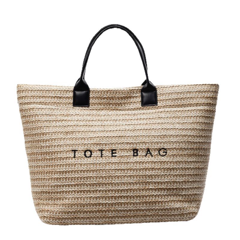 2025 New summer seaside vacation, beach travel, large-capacity tote bag for women, trendy straw woven handbag Item Picture