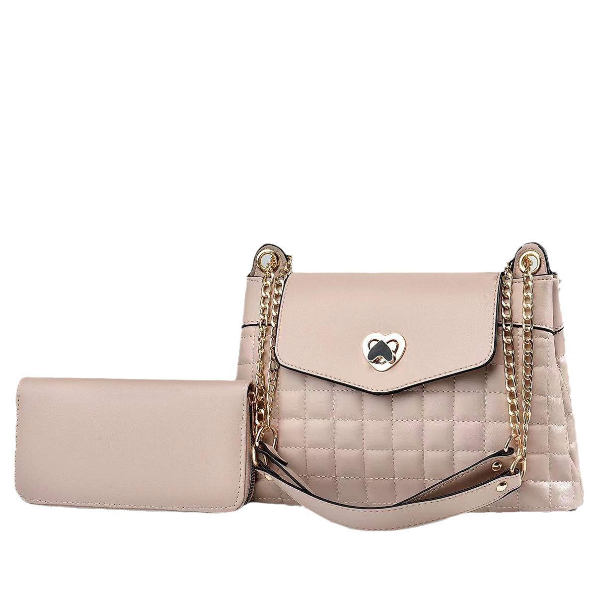 The manufacturer's two-piece women's bag 2023 new chain single-shoulder crossbody bag, diamond-shaped casual and niche mother-and-child bag Item Picture