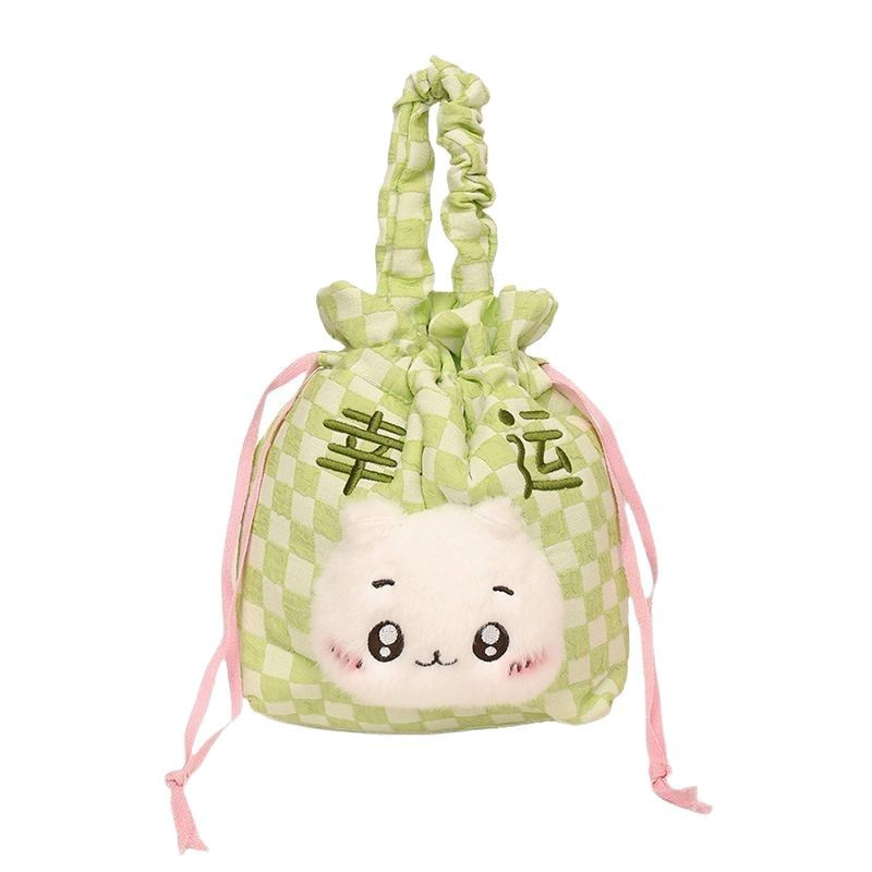 New cartoon canvas hand-held handbag with high appearance level, design sense, tight opening, large capacity, cute and girlish for travel Item Picture