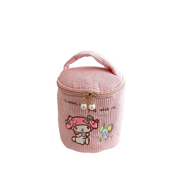 New cartoon Japanese style, cute and girlish, large-capacity makeup bag, hand-held bucket, hand-carried bag, multi-functional storage bag Item Picture