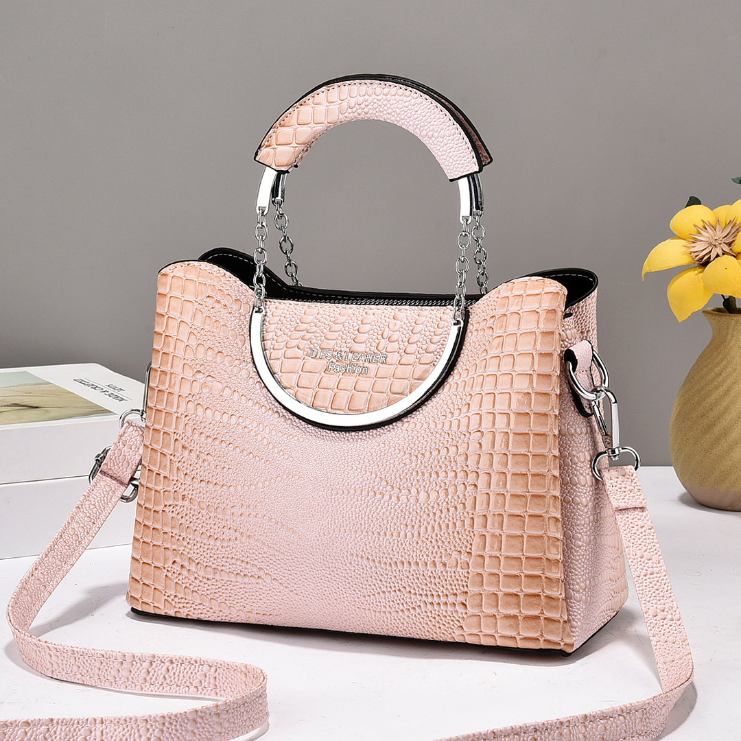 Bag Girl's 2023 Autumn/Winter new large-capacity embossed bucket bag, fashionable crossbody handbag, one-piece consignment Application Scenario
