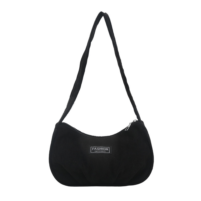 A slanted solid color summer 2025 Korean-style fashionable and individual velvet new bag, a versatile bag, a simple underarm bag for women Item Picture