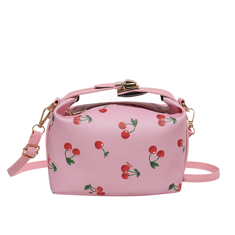 The 2025 summer new cute cherry single-shoulder crossbody bag is a fashionable handbag for women and a commuting dumpling bag Item Picture
