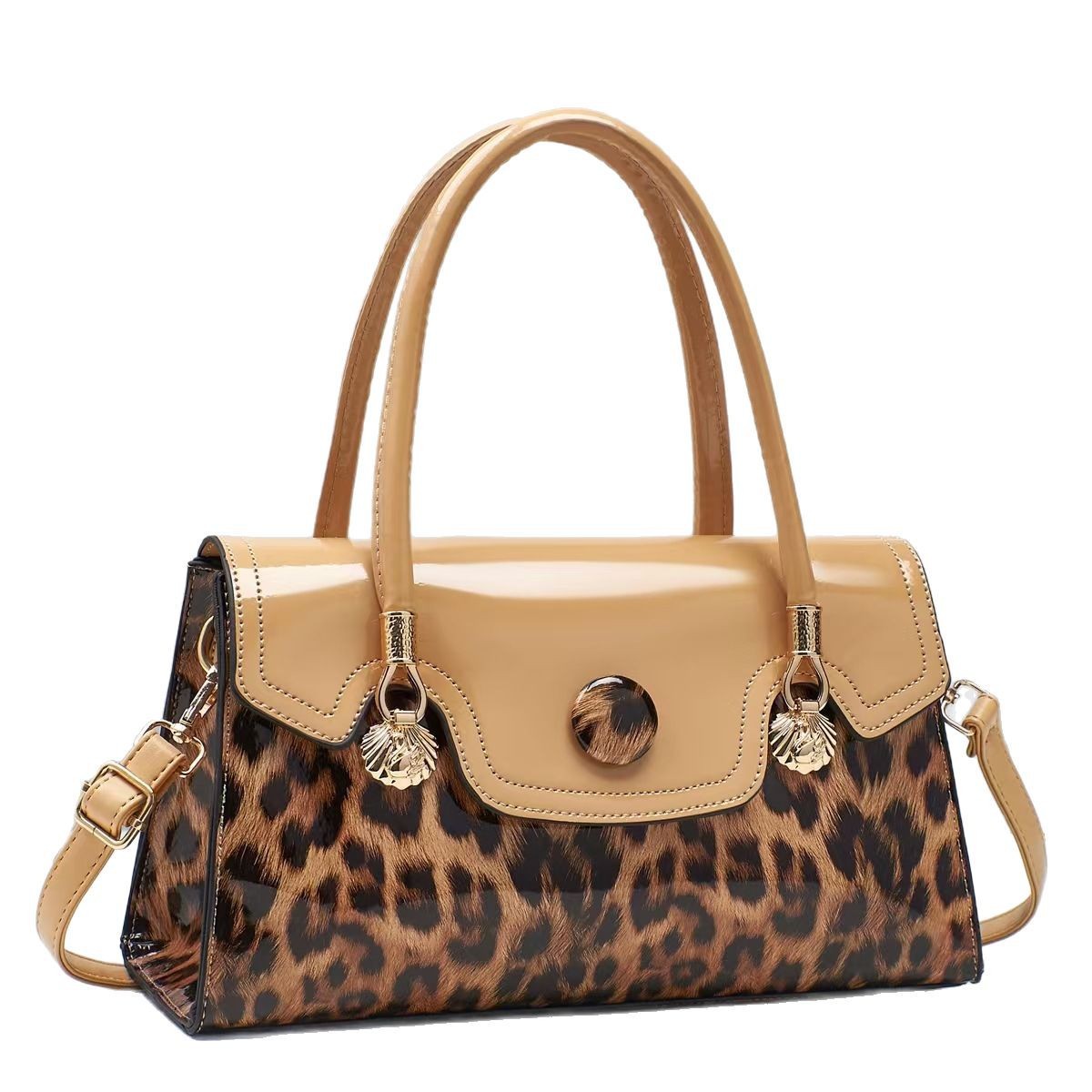 Cross-border foreign trade new design women 's bag fashionable leopard print women' s bag commuting hand pillow bag handbags bag Item Picture