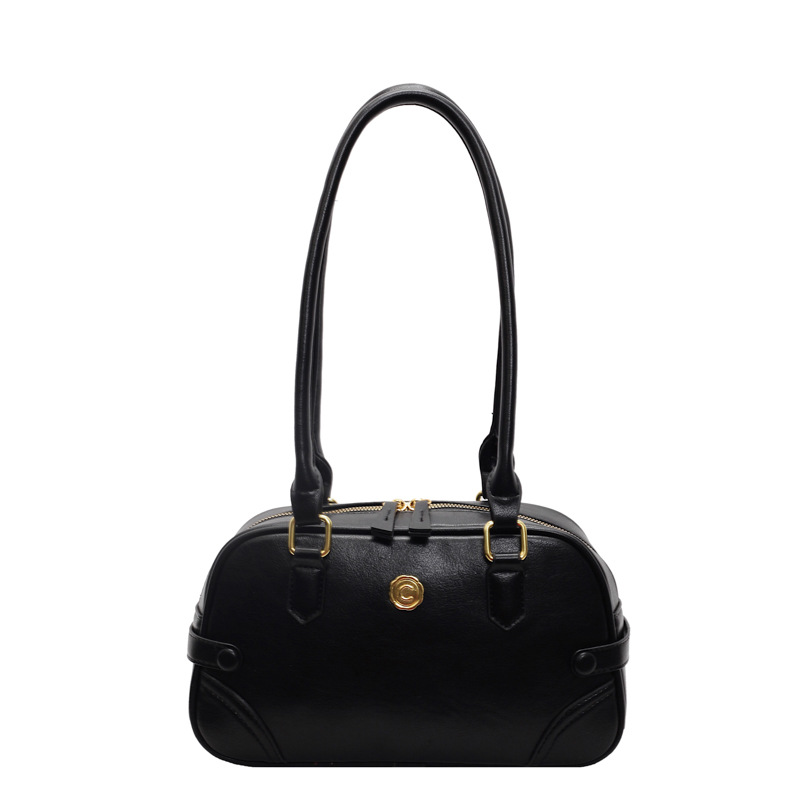 A retro underarm bag for women, a large-capacity travel bag for women in 2024, a new bowling bag for commuting and a simple pillow bag Item Picture