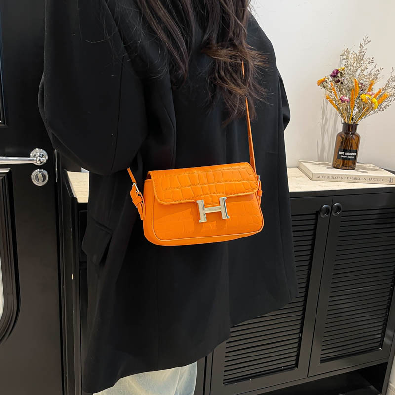 Women's cross-border bags: Simple and fashionable stone-patterned hand-held shoulder crossbody bag, mini square bag for women details Picture