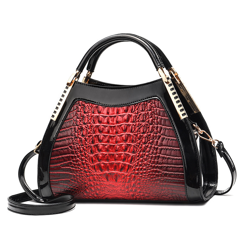 A new classic European and American crocodile large-capacity women's bag for cross-border trade in 2022, a trendy, simple and fashionable women's bag with a single shoulder full figure