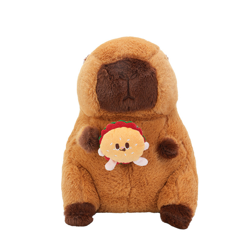 Kapipala plush bag, backpack, children's capybara crossbody bag, cute animal doll backpack, cartoon doll pie Item Picture