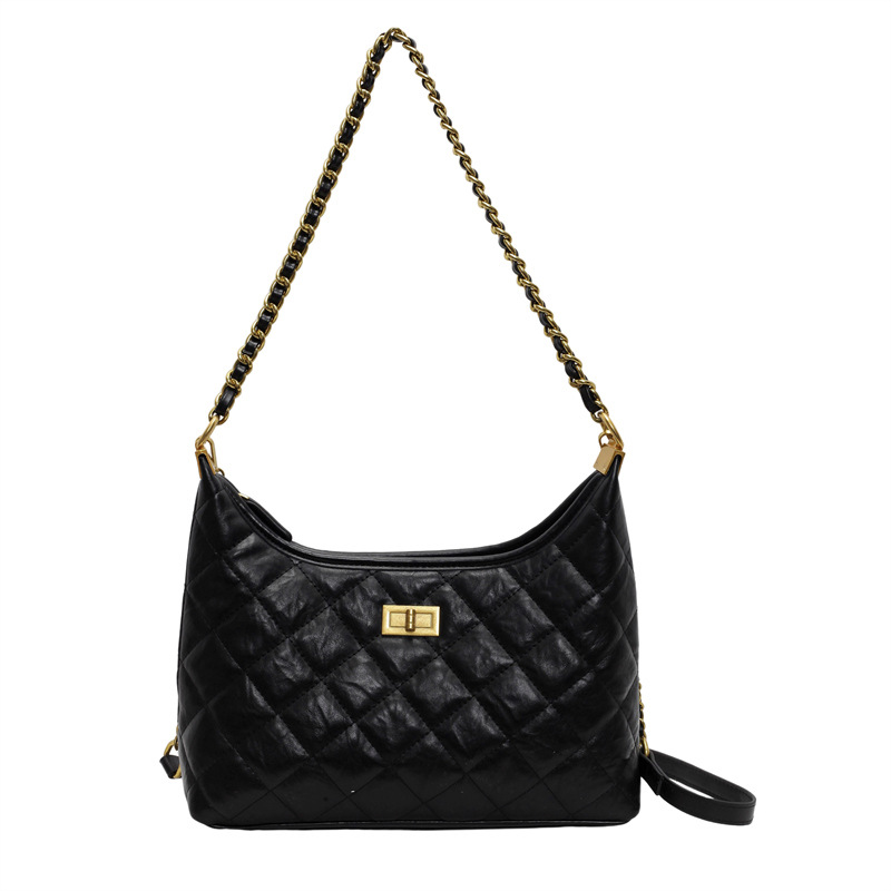 A new 2025 trendy and versatile crossbody bag for women with diamond-patterned embroidery. It exudes a sense of sophistication and is suitable for single-shoulder and underarm dumpling bags Item Picture