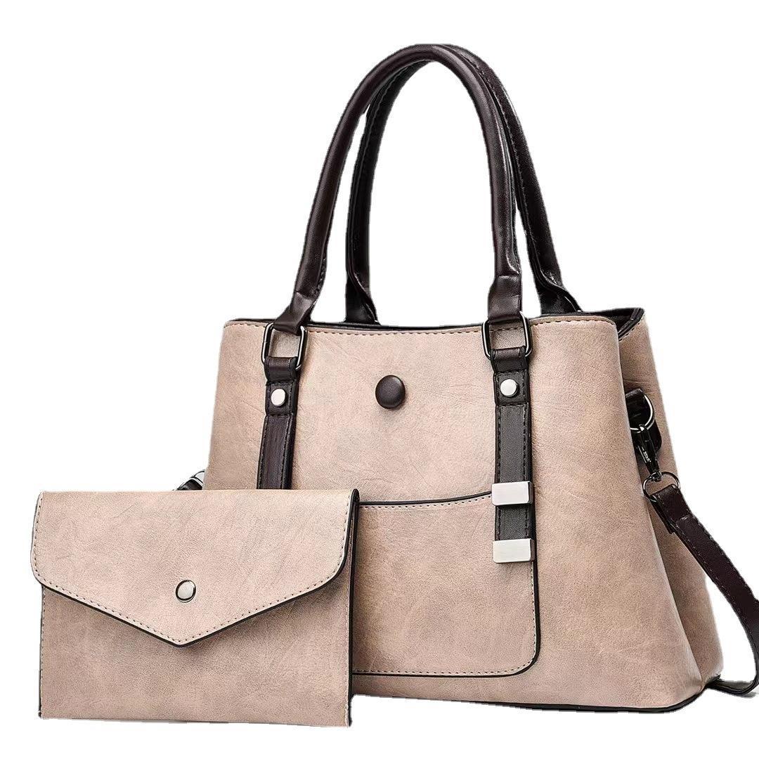 Taizhou ladies' large bag, fashionable and retro three-piece set, large-capacity single-shoulder crossbody handbag, cross-border trade Item Picture