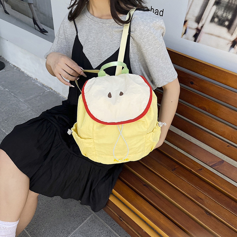 Japanese-style Instagram niche design bag, fruit school style, girl's personality, simple and large capacity student backpack Specification drawing