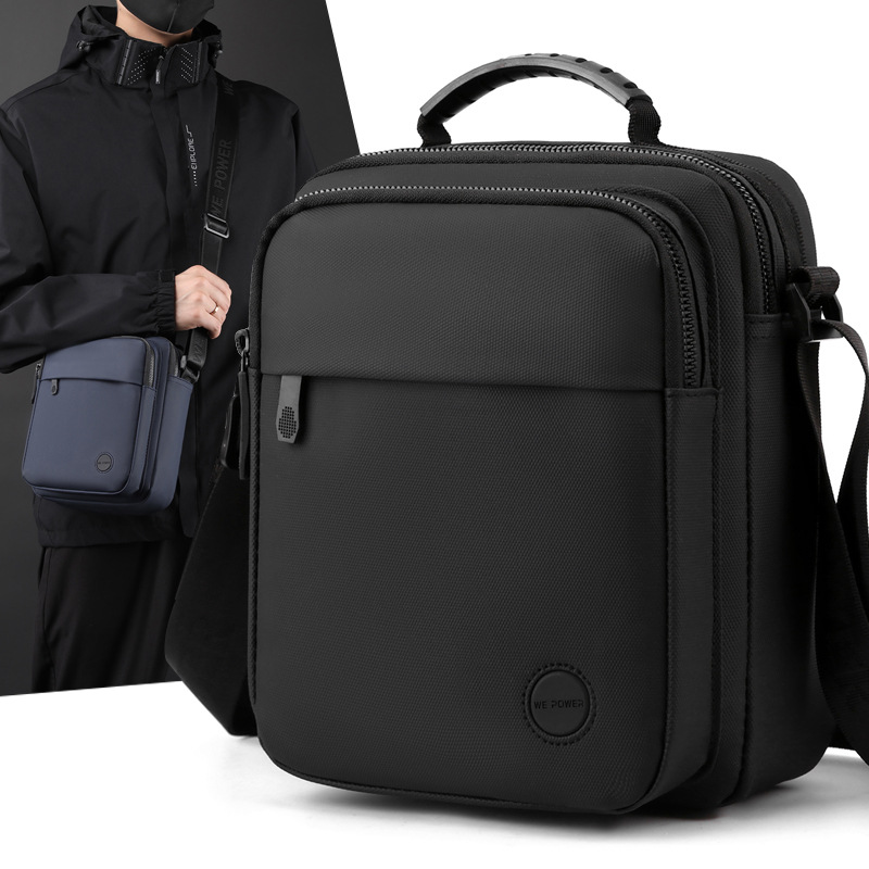WEPOWER's new men's casual crossbody bag, outdoor functional small bag, versatile and simple men's bag, trendy and cool single-shoulder bag full figure