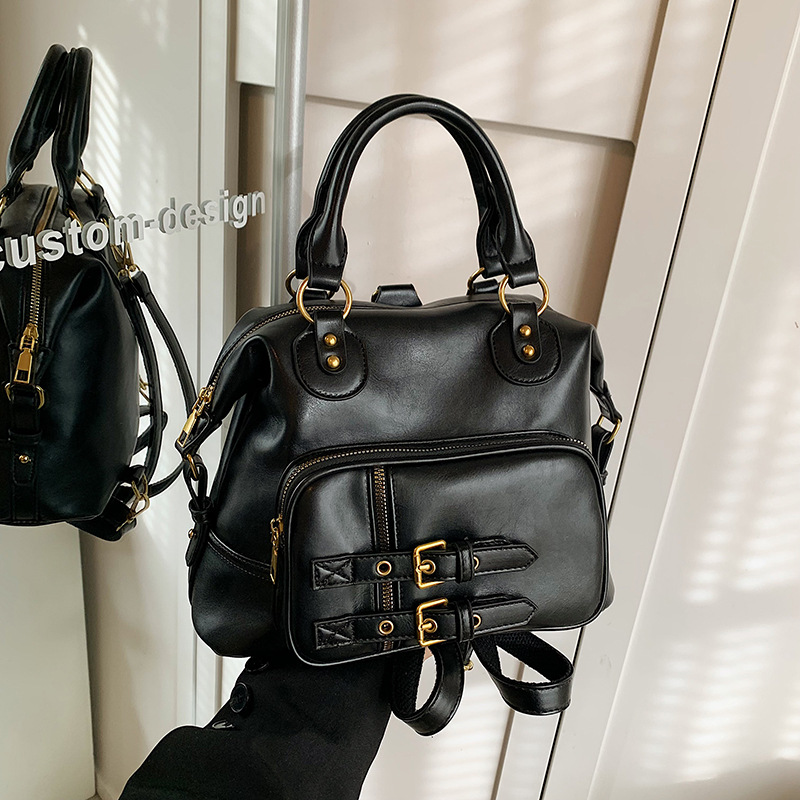 Retro backpack for women, fashionable and casual, large-capacity 2024 new hand-held Korean-style schoolbag, high-end travel backpack full figure