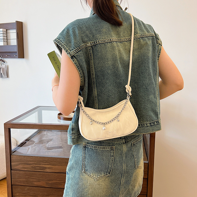 Cross-border style versatile chain single-shoulder bag for women, new Spring/Summer 2024, a niche design with a high-quality underarm bag Specification drawing