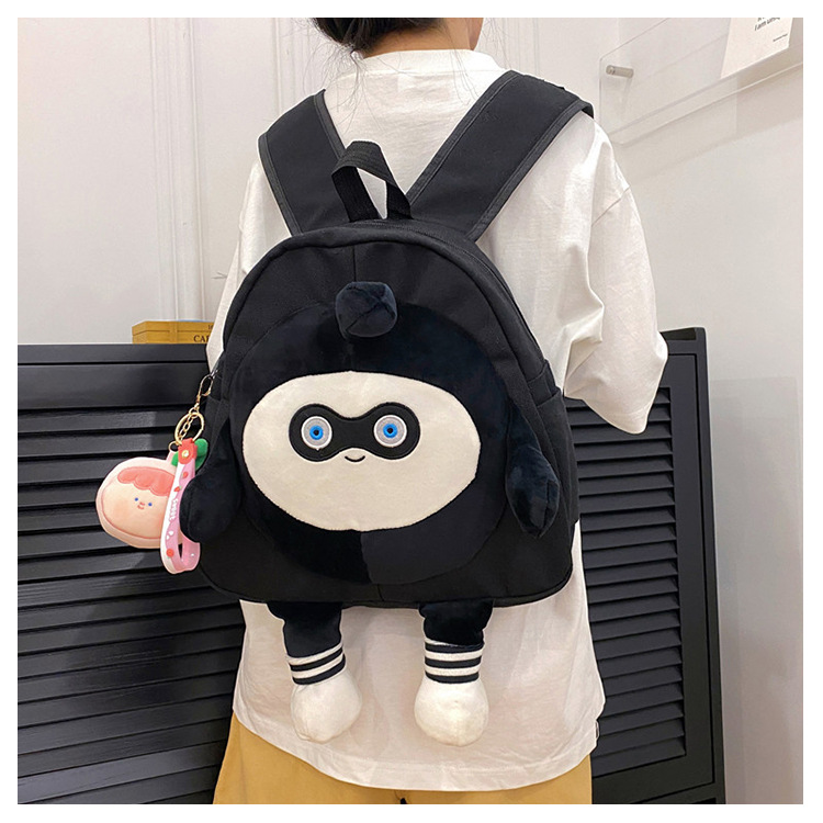 Cute egg doll bag 2023 New style bag, women's canvas bag, fashionable and versatile backpack, college student class bag Specification drawing