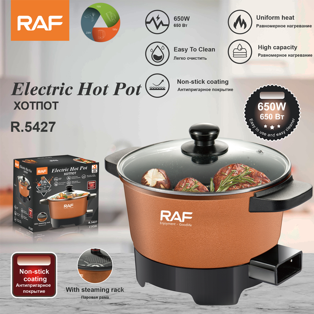 RAF European standard cross-border household barbecue, hot pot, grilling, boiling pot, small hot pot and barbecue all-in-one pot, multi-functional barbecue machine pic 10