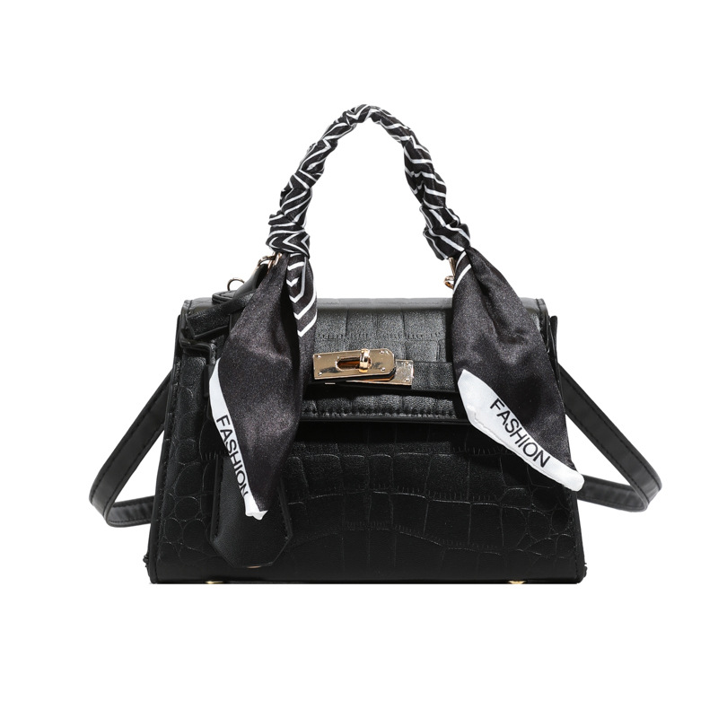 Cross-border trendy Kelly handbag for women 2025 summer new style silk scarf small square bag, fashionable and versatile crossbody bag for women Item Picture