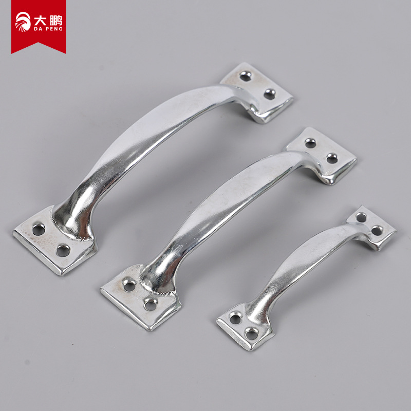 Bow-shaped handle, galvanized handle, simple handle, old-fashioned gripper, furniture cabinet, drawer, wooden door, stainless iron sheet handle Specification drawing