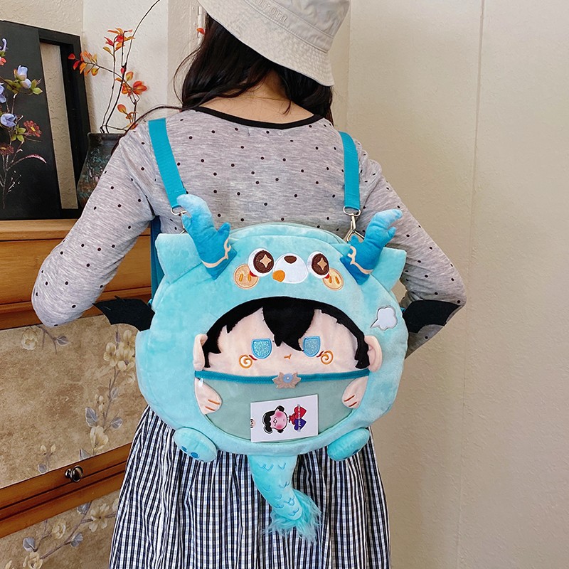 New anime-themed pain bags for girls, 2D backpacks for girls, soft and cute, high appearance level travel backpacks, student schoolbags Specification drawing