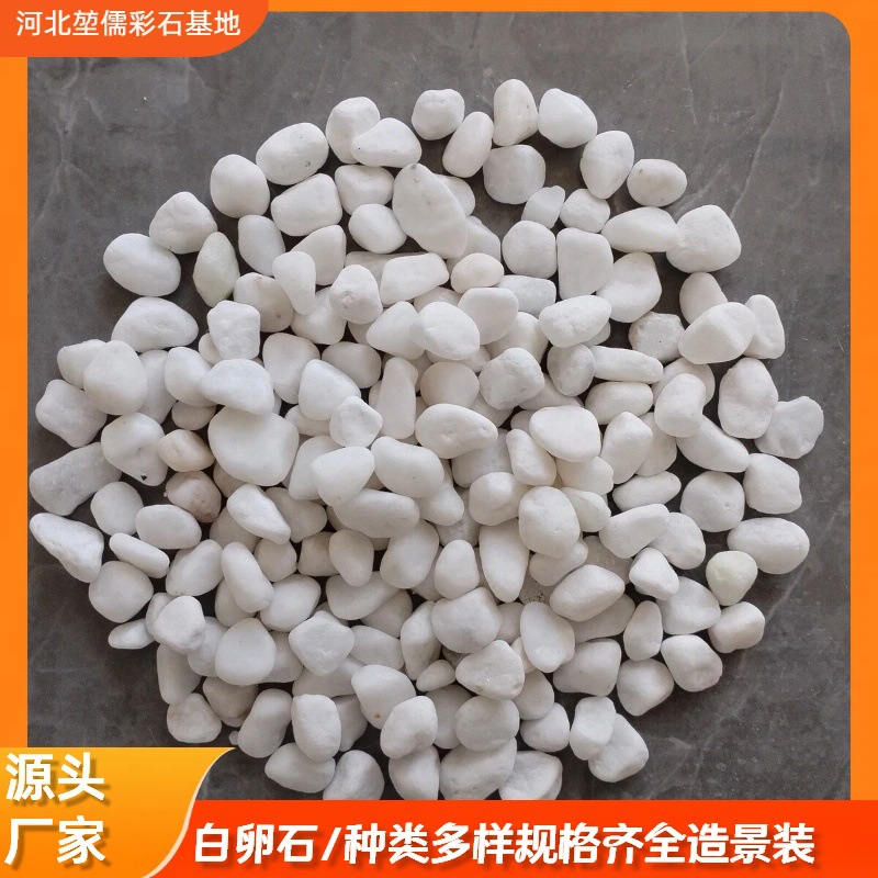 Factory wholesale white pebble fish tank landscaping garden pavement, garden landscape white pebble gravel courtyard paving full figure