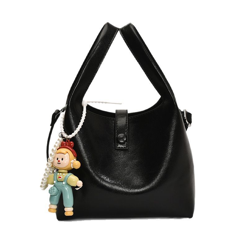 Solid color fashionable handbag for women, Spring/Summer 2025 new soft leather large-capacity commuting laid-back style single-shoulder crossbody bag Item Picture