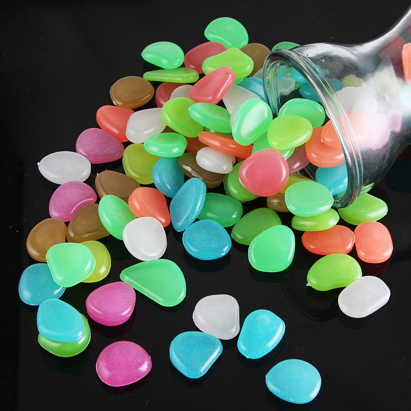 Cross-border supply of luminous pebbles, garden fish tanks, artificial stones, luminous colored egg stones, fluorescent luminous stone manufacturers full figure