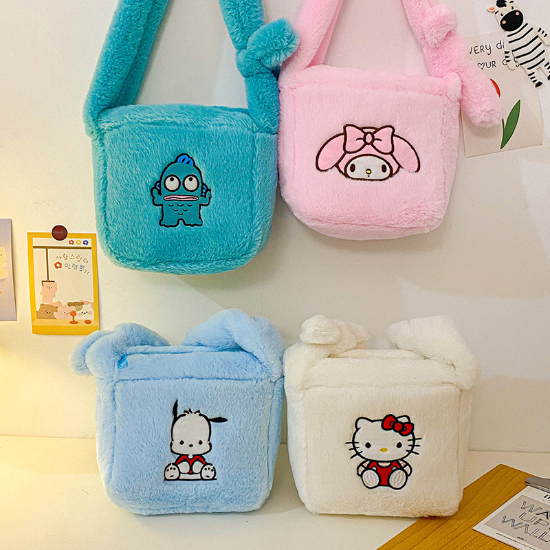 New cartoon large-capacity single-shoulder bag, Japanese ins ugly fish Hanton handbag, loose change cosmetic bag factory direct sales full figure