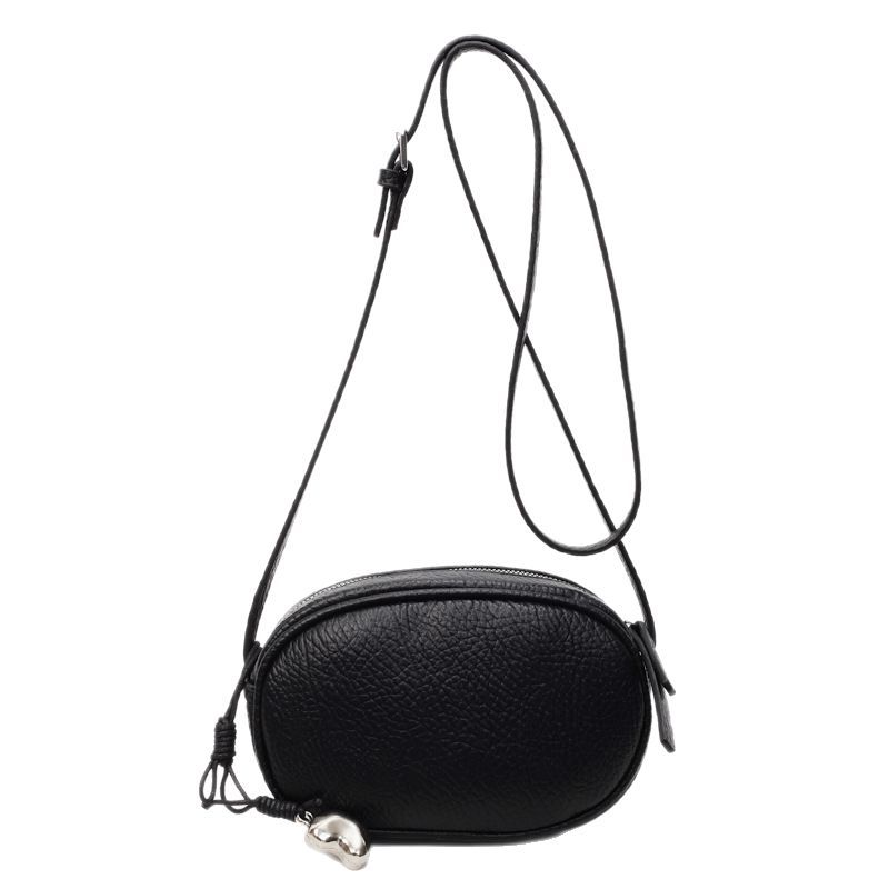 Fashionable lychee pattern small square bag for women 2025 new solid color casual single-shoulder bag, stylish and versatile commuting crossbody bag Item Picture