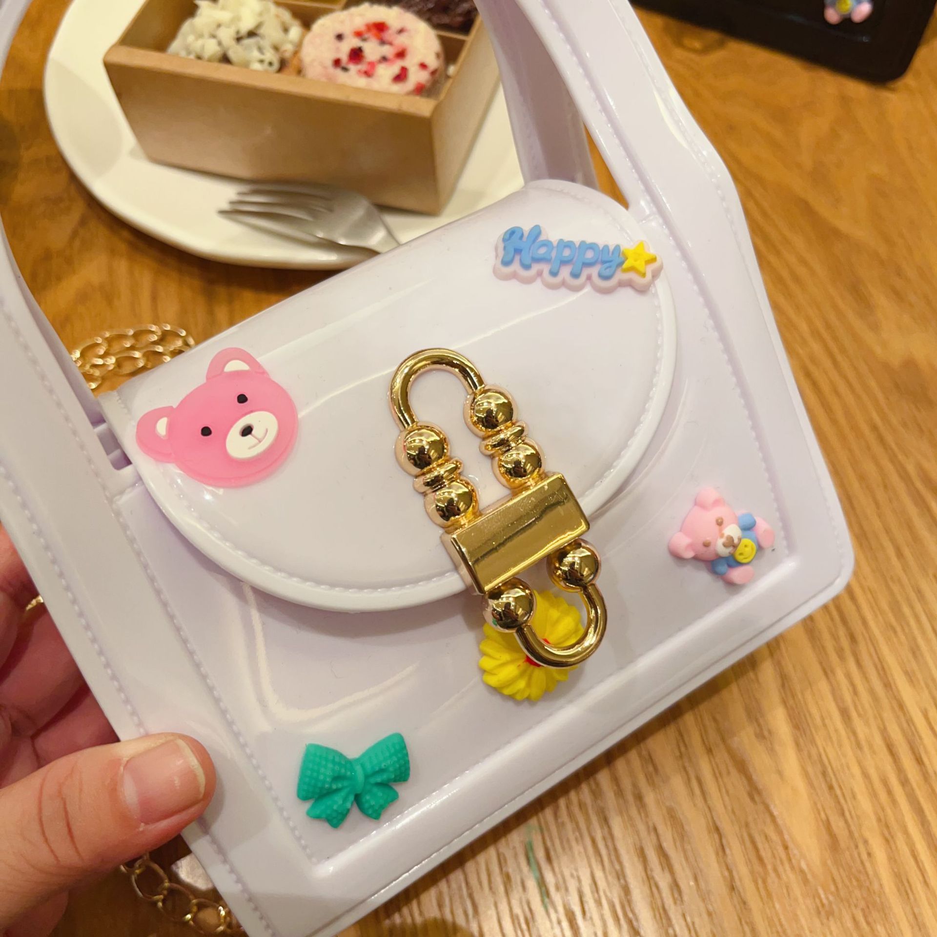 2025 New decal jelly bag, mini bag, fashionable small square bag, children's bag, diy single-shoulder crossbody chain women's bag Application Scenario