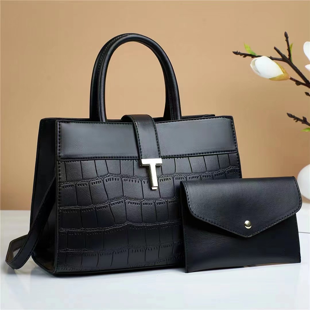Wholesale of 2022 new trendy solid-color fashionable mother-and-child bags, crossbody bags and simple hand-held shoulder bags with a high-quality feel for foreign trade Specification drawing