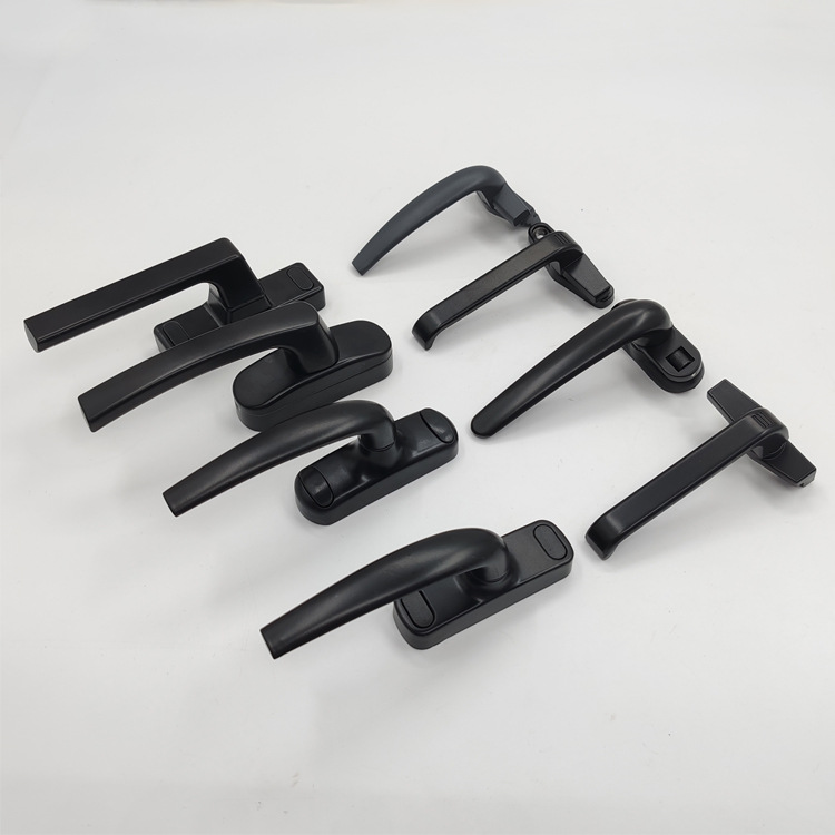 Thickened 50-type aluminum alloy handle external inference bridge casement window seven-character handle window and door accessories window handle details Picture