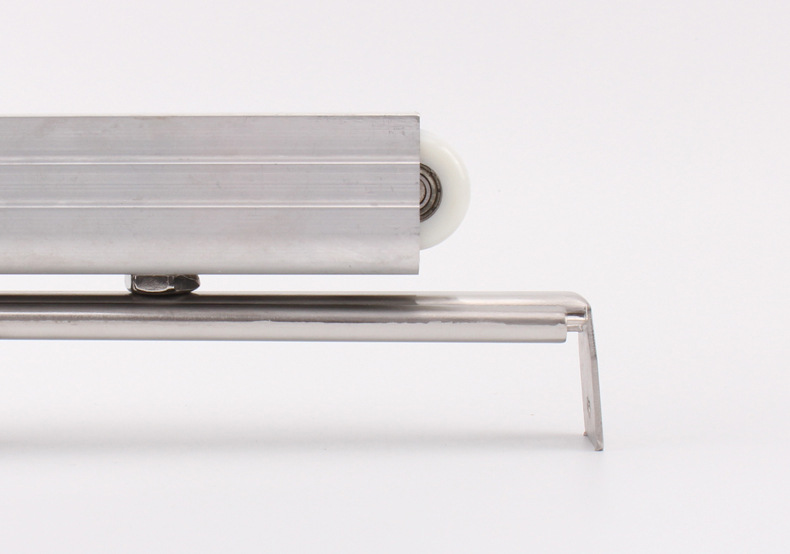 Aluminum alloy hoist wheel slide rail, slide rail guide rail, sliding door accessories, solid wood door slide rail, hoist rail, general hoist rail, aluminum groove, 6 meters Specification drawing