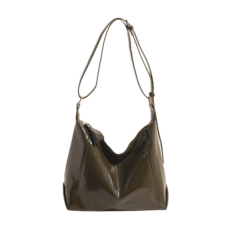 Fashionable shiny tote bag for women, 2025 new large-capacity, simple and casual shoulder bag, high-end and versatile underarm bag Item Picture