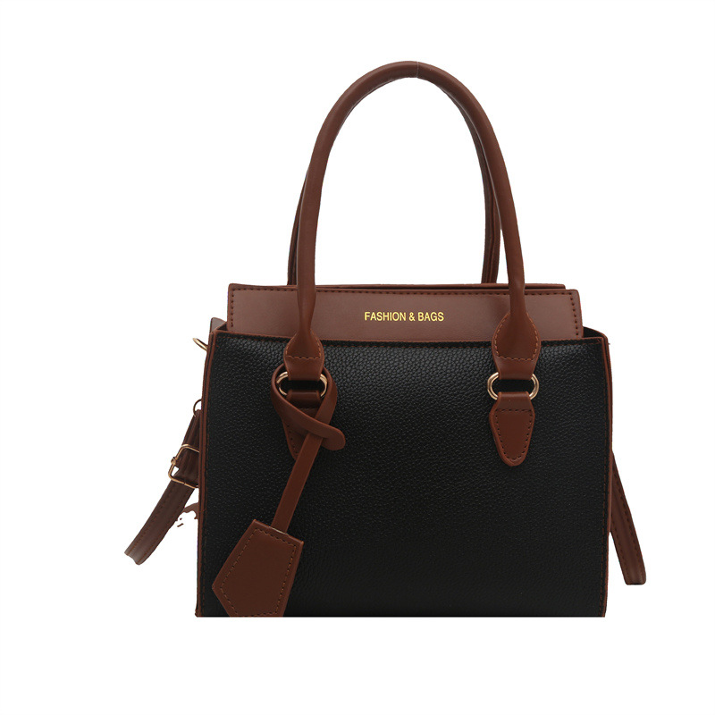 Cross-border Instagram niche trend single-shoulder crossbody bag for women 2025 summer fashion simple color-blocking patchwork handbag Item Picture