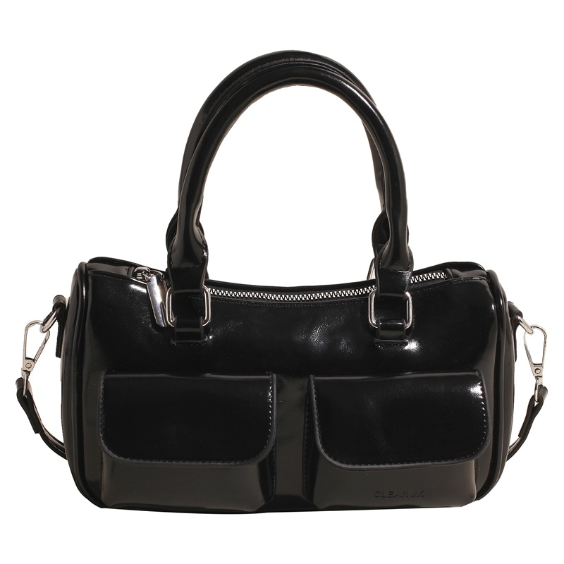 Retro hand-held bowling bag for women, 2025 new trendy and fashionable single-shoulder crossbody Boston bag, Korean version pillow bag Item Picture