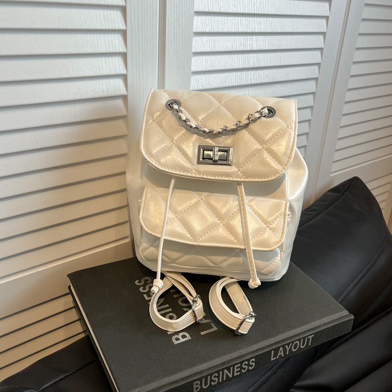 Trendy and fashionable diamond-shaped backpack for women, 2025 new style bucket bag, Korean version, niche design, simple single-shoulder crossbody bag Specification drawing