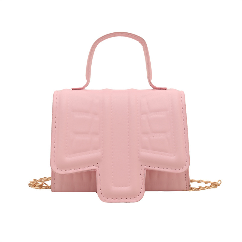 A new pure color, elegant 2025 style, simple and fashionable Korean version chain texture, fashionable single-shoulder crossbody small square bag Item Picture