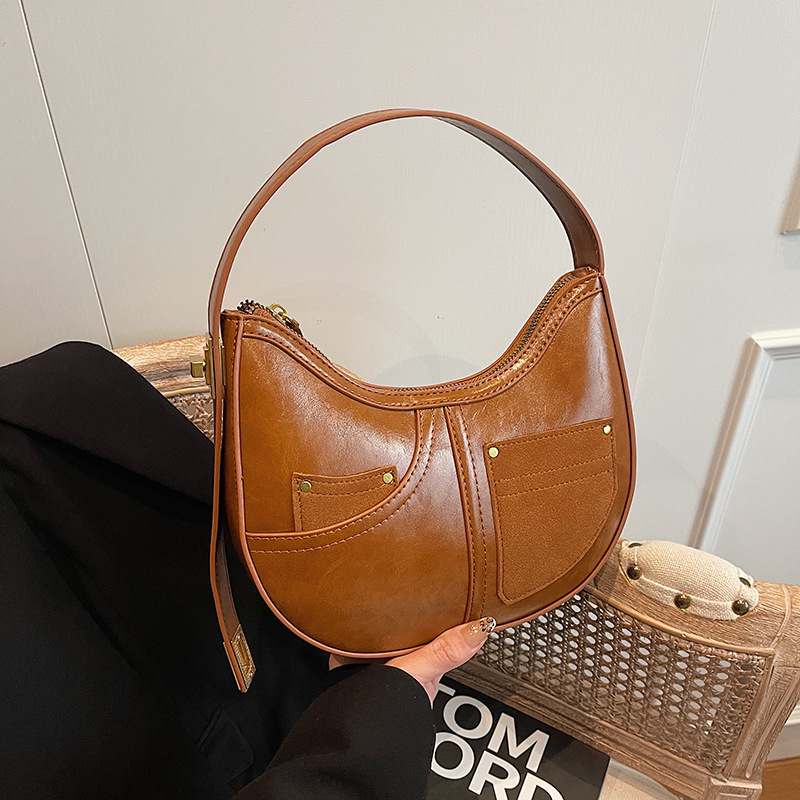 High-end underarm bag for women, 2024 new style, trendy, niche, retro and versatile single-shoulder bag, commuter crossbody bag details Picture