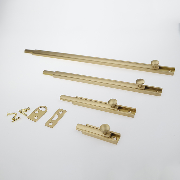 Wholesale of 2-inch copper track with sand-gold type A-pin and copper profile hardware doors and Windows in stock details Picture