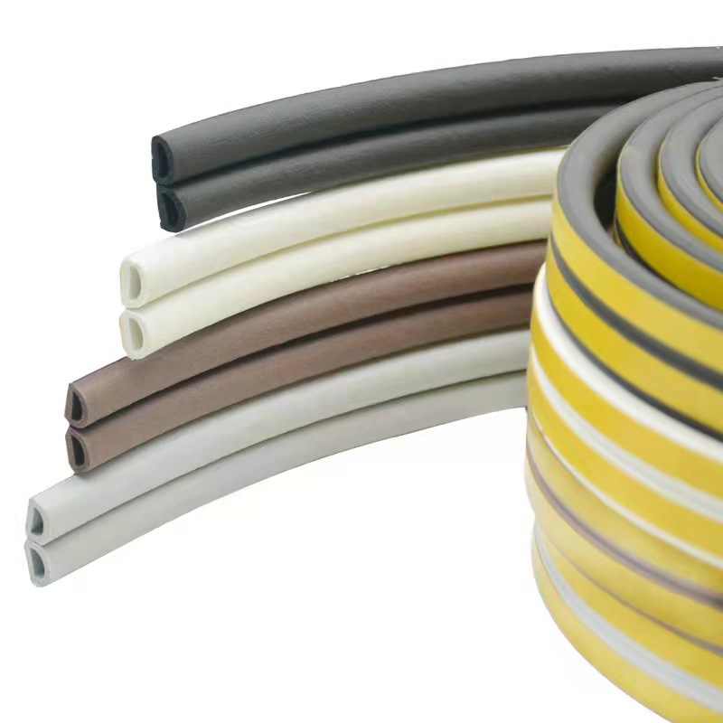 【 6-meter package 】EPDI door and window sealing strips, window and door gap and bottom self-adhesive strips, EPDM foamed rubber strips Specification drawing