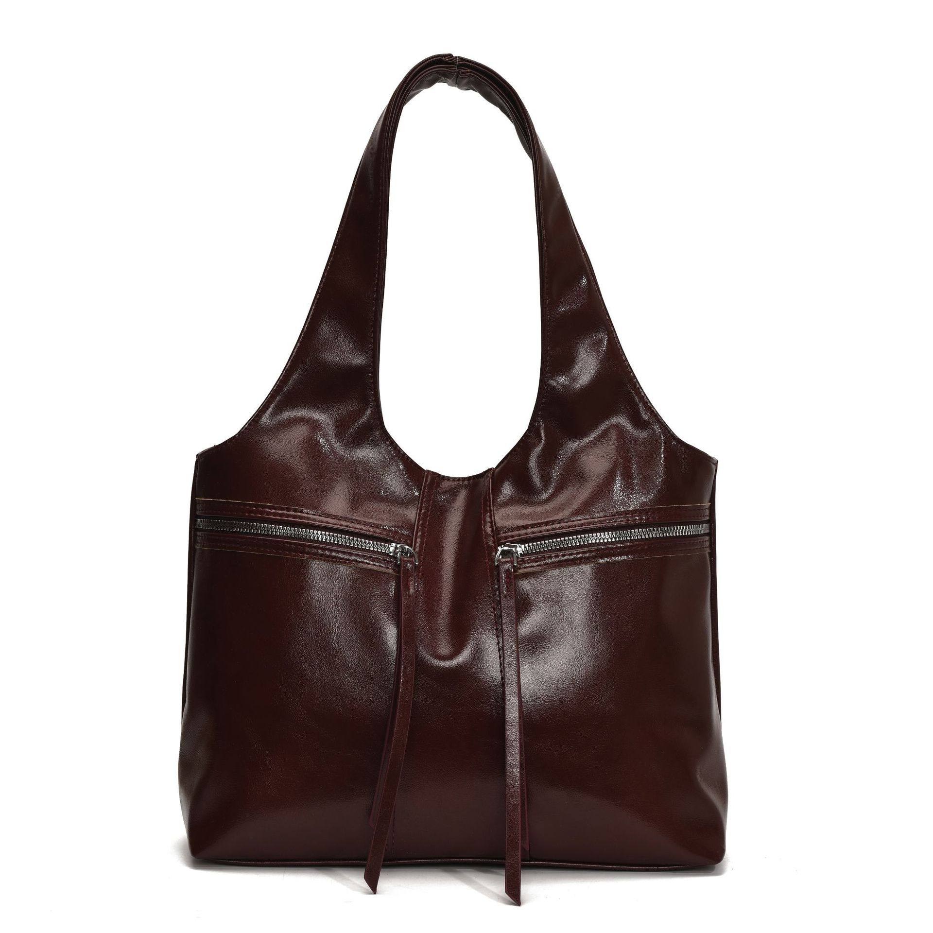 Retro large-capacity women's bag 2025 Spring/Summer new soft leather high-end single-shoulder underarm bag commuting tote bag Item Picture
