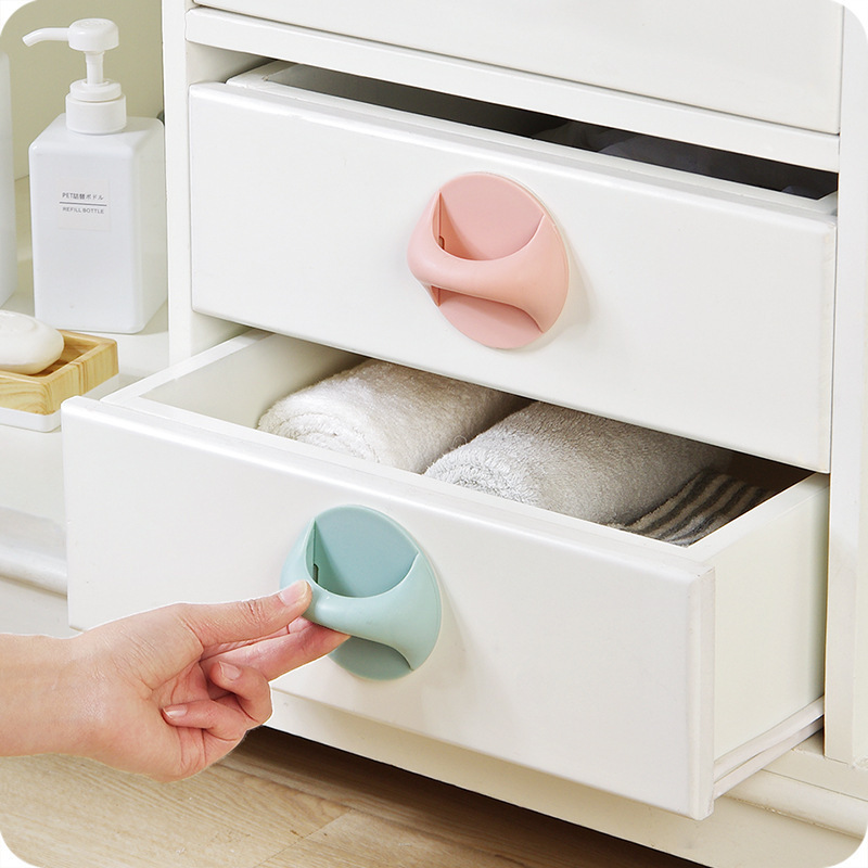 Creative mini home door and window handles, plastic self-adhesive seamless door handles, wardrobe drawers, wooden doors, and glass handles Specification drawing