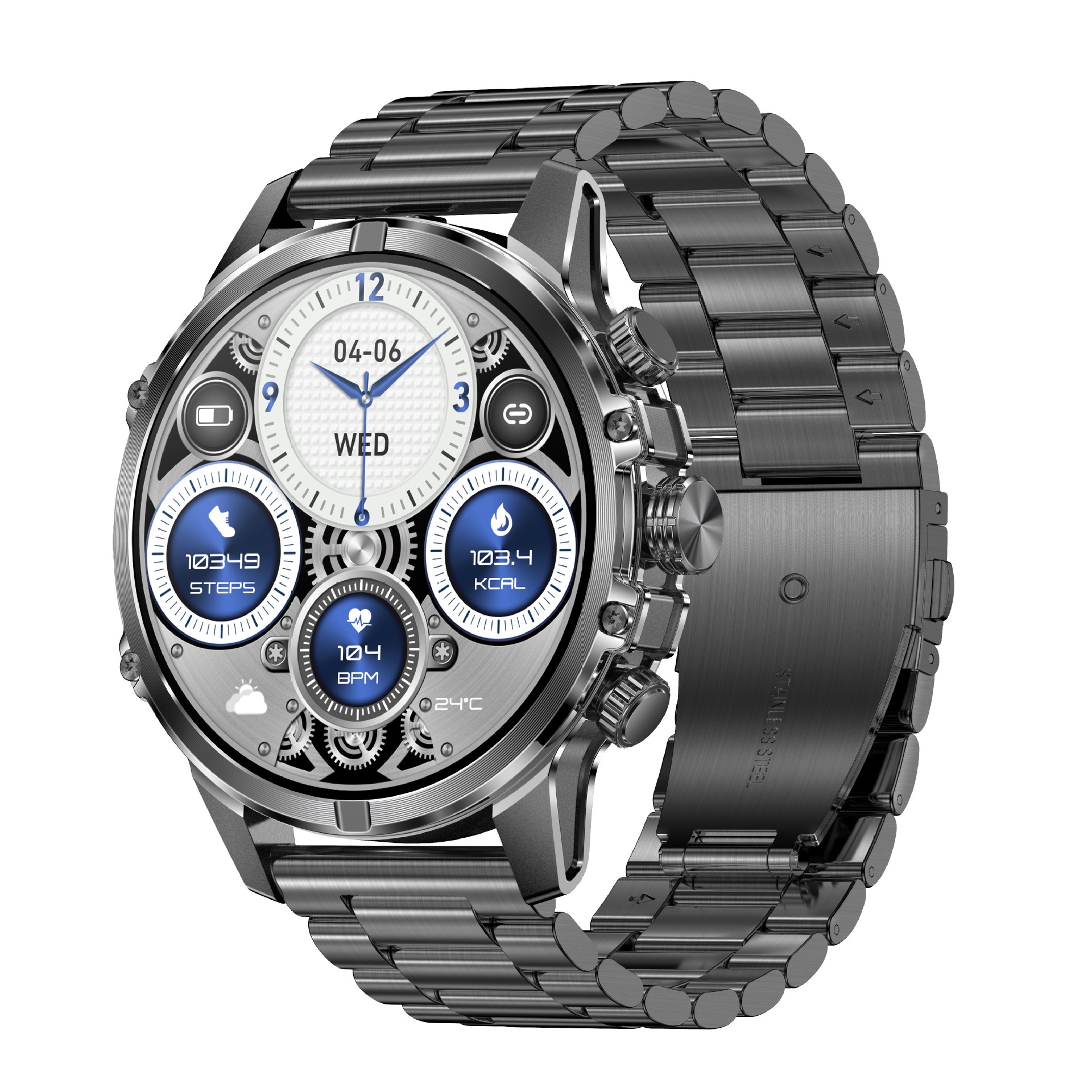 The new cross-border M6 1.75-inch AMOLED large screen, Bluetooth call, large battery, LED flashlight smartwatch details Picture