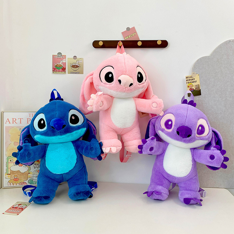 Cute and furry cartoon doll bag 2024 new style personalized Stephen Double backpack, birthday gift backpack full figure
