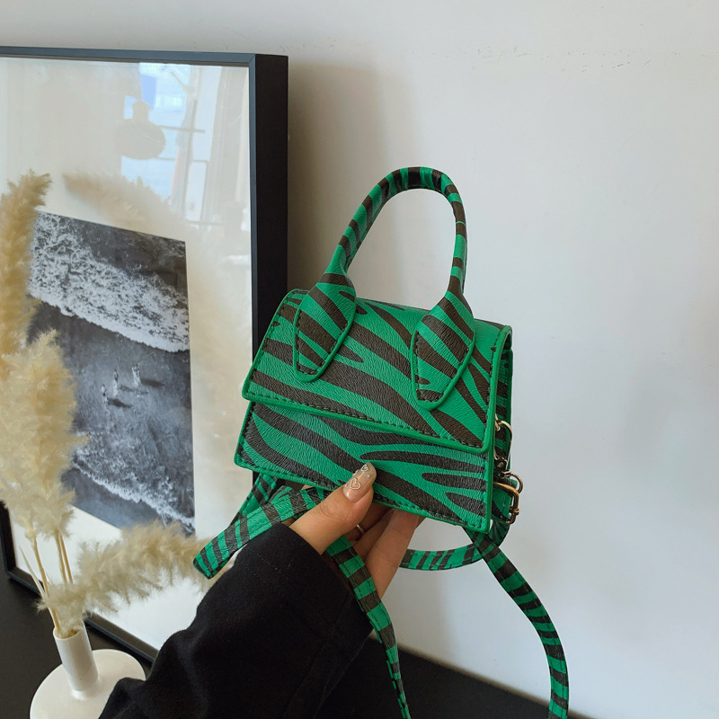 A niche design mini 2025 new stylish and stylish hand-held small bag with leopard print and a sweet and cool style for hot girls full figure