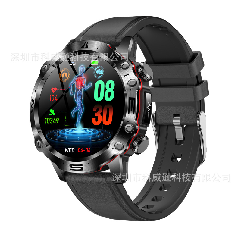 The new ET482 smartwatch features Bluetooth call, high-definition screen for outdoor sports, electrocardiogram monitoring and non-invasive blood sugar monitoring wristband details Picture