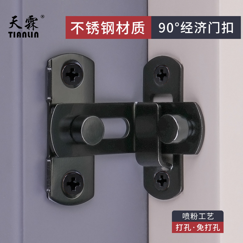 Door lock snap, old-fashioned door bolt, no-hole door latch, door lock, anti-theft lock, barn door snap, sliding door lock details Picture
