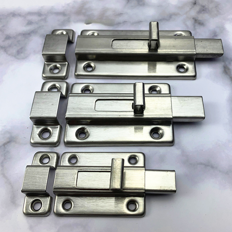 Wholesale stainless steel left and right double-ended latch for bedroom door bolts, anti-theft latch, 2-inch, 3-inch and 4-inch double-ended latch from the manufacturer details Picture